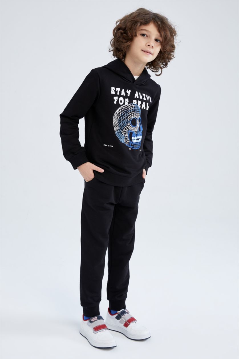 Boys & Teens Black Boys' Hoodie Printed 2-Pack Set