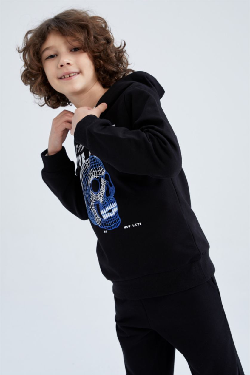Boys & Teens Black Boys' Hoodie Printed 2-Pack Set