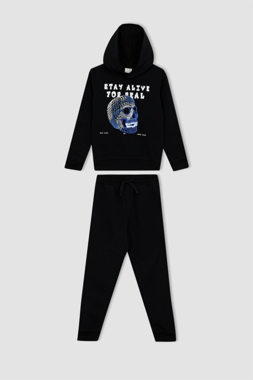 Boys & Teens Black Boys' Hoodie Printed 2-Pack Set