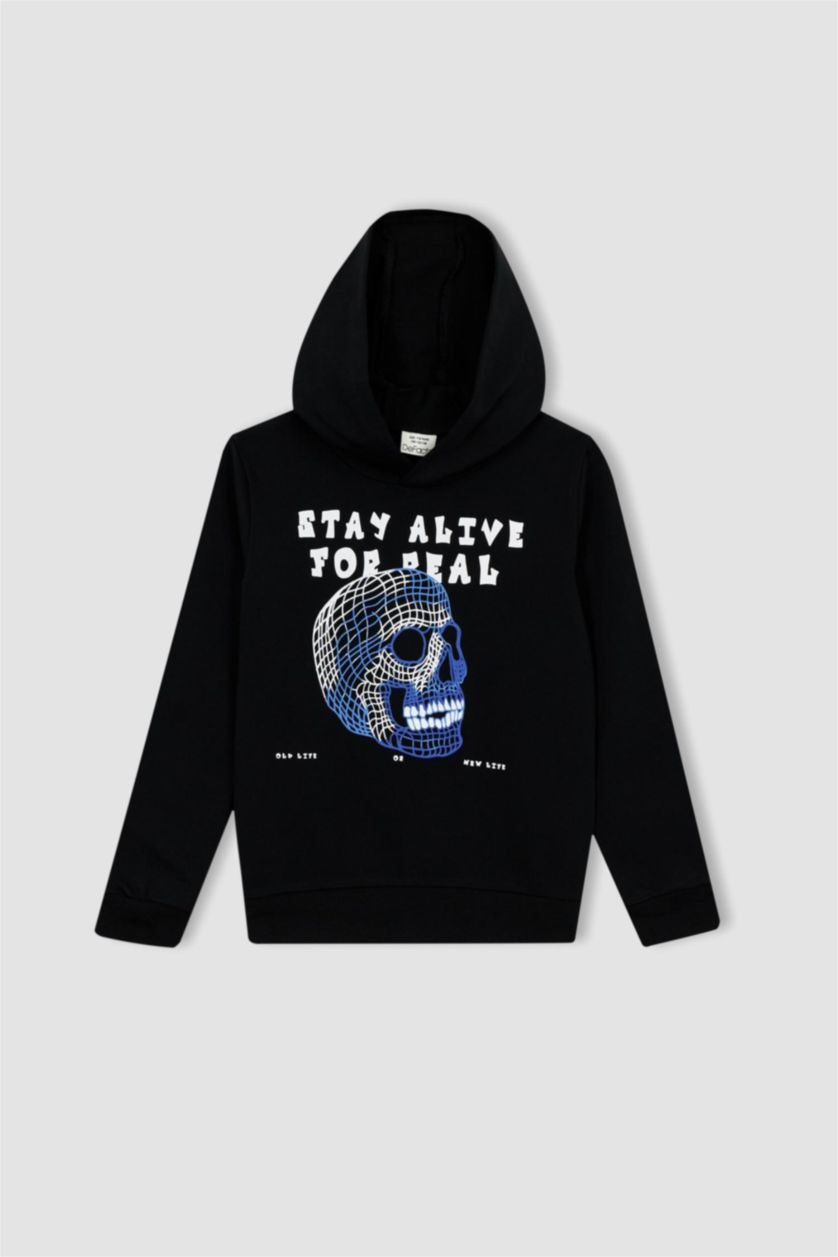 Boys & Teens Black Boys' Hoodie Printed 2-Pack Set