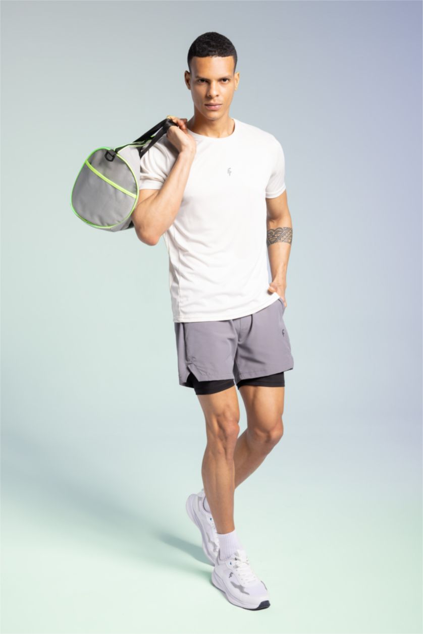 MAN Grey Defacto Fit Slim Fit Shorts