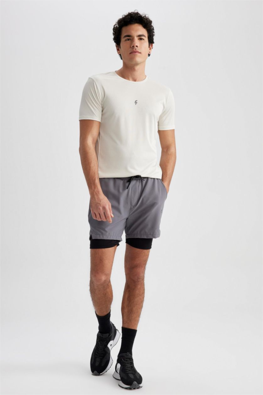 MAN Grey Defacto Fit Slim Fit Shorts