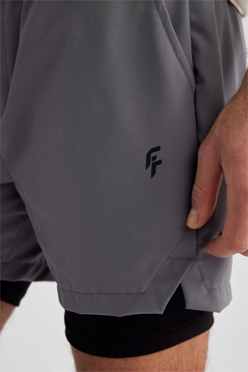 MAN Grey Defacto Fit Slim Fit Shorts