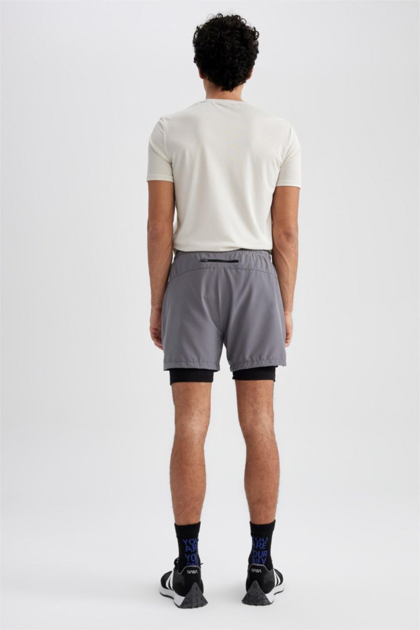 MAN Grey Defacto Fit Slim Fit Shorts