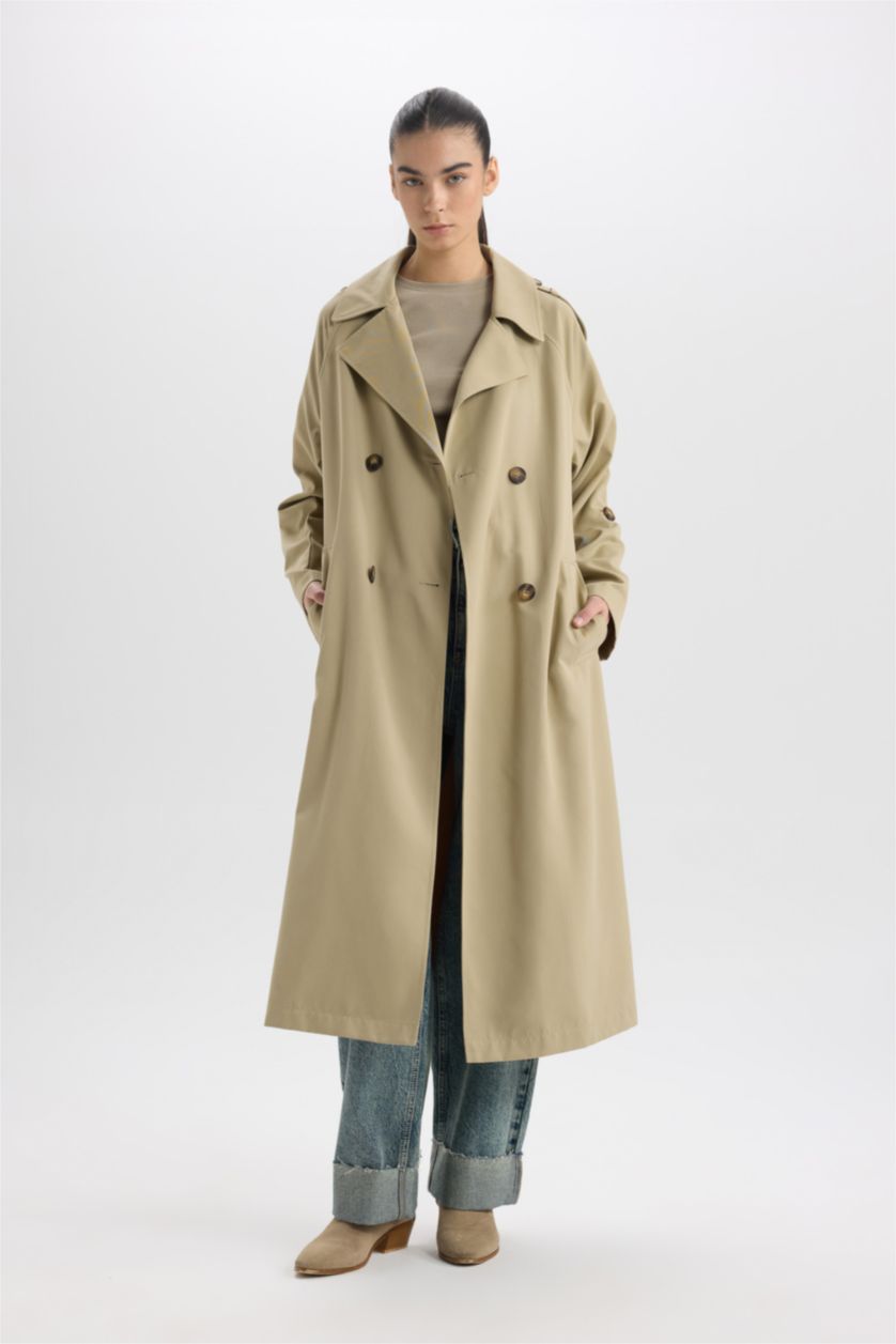 Khaki Woman Waterproof Trenchcoat 3207563 | DeFacto