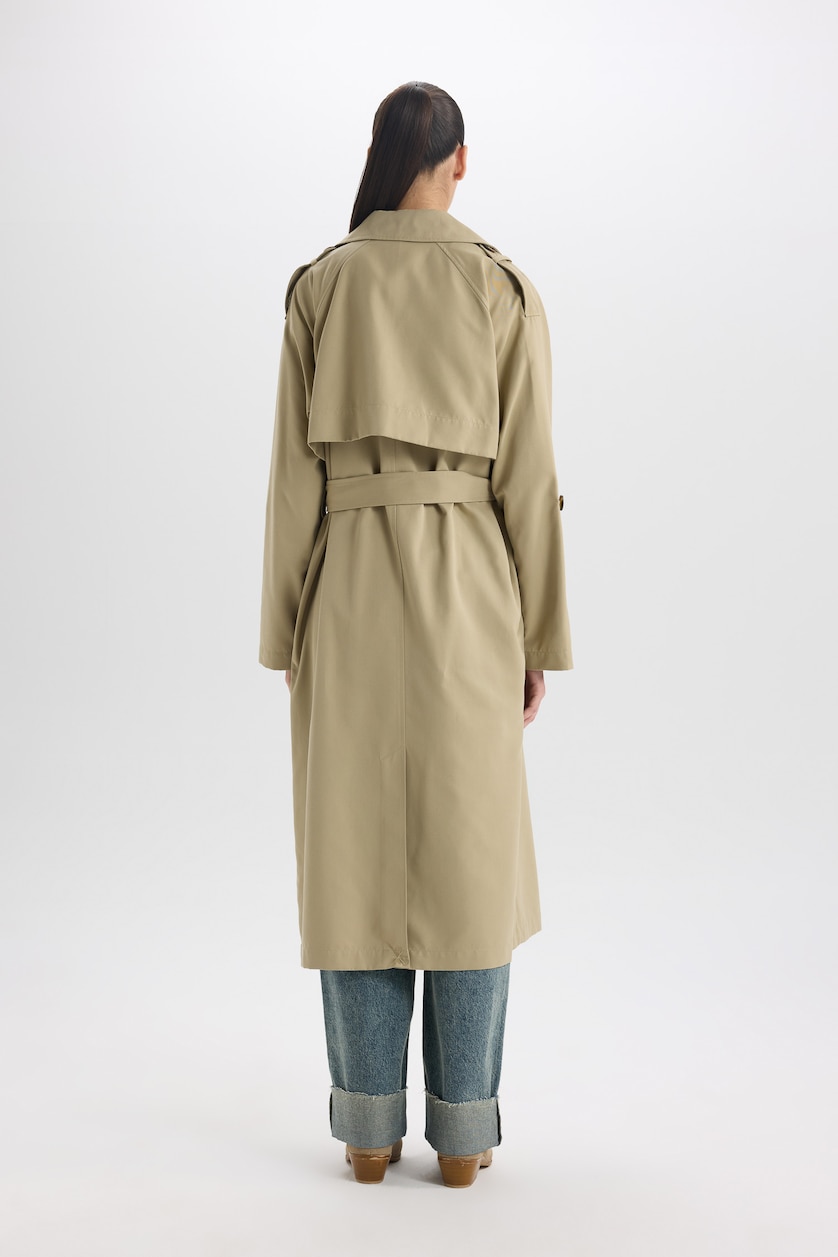 Khaki Woman Trenchcoat 3207563 | DeFacto
