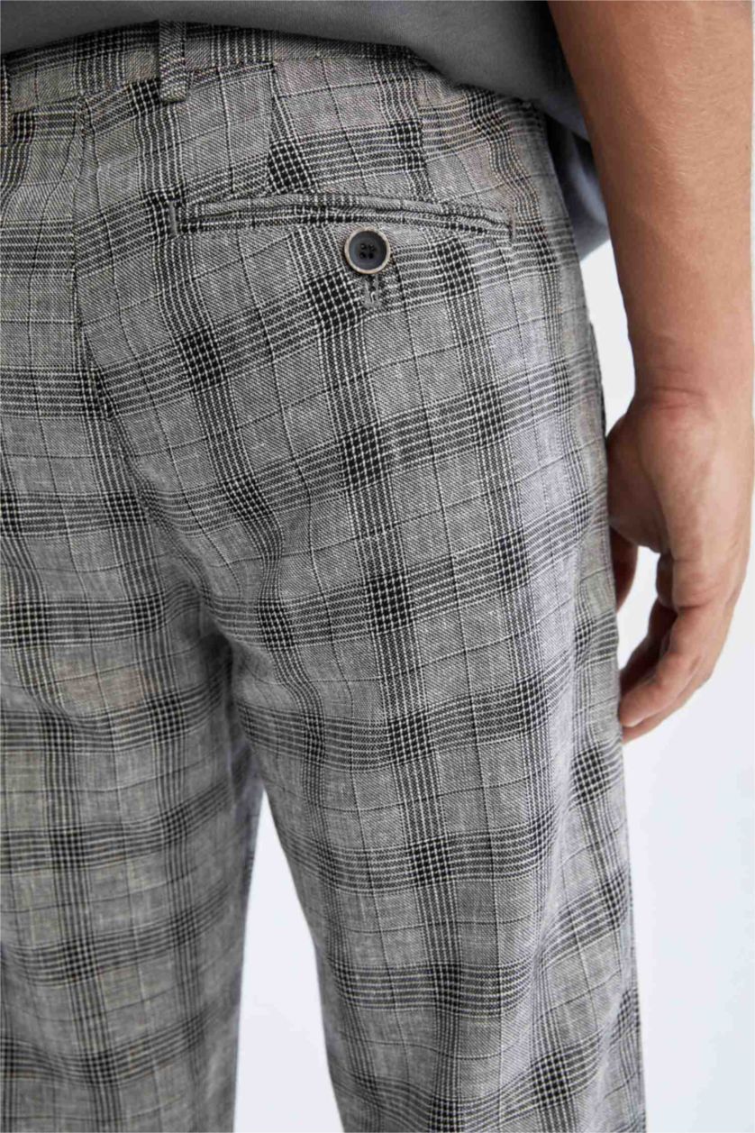 Erkek Siyah Regular Fıt Pantolon