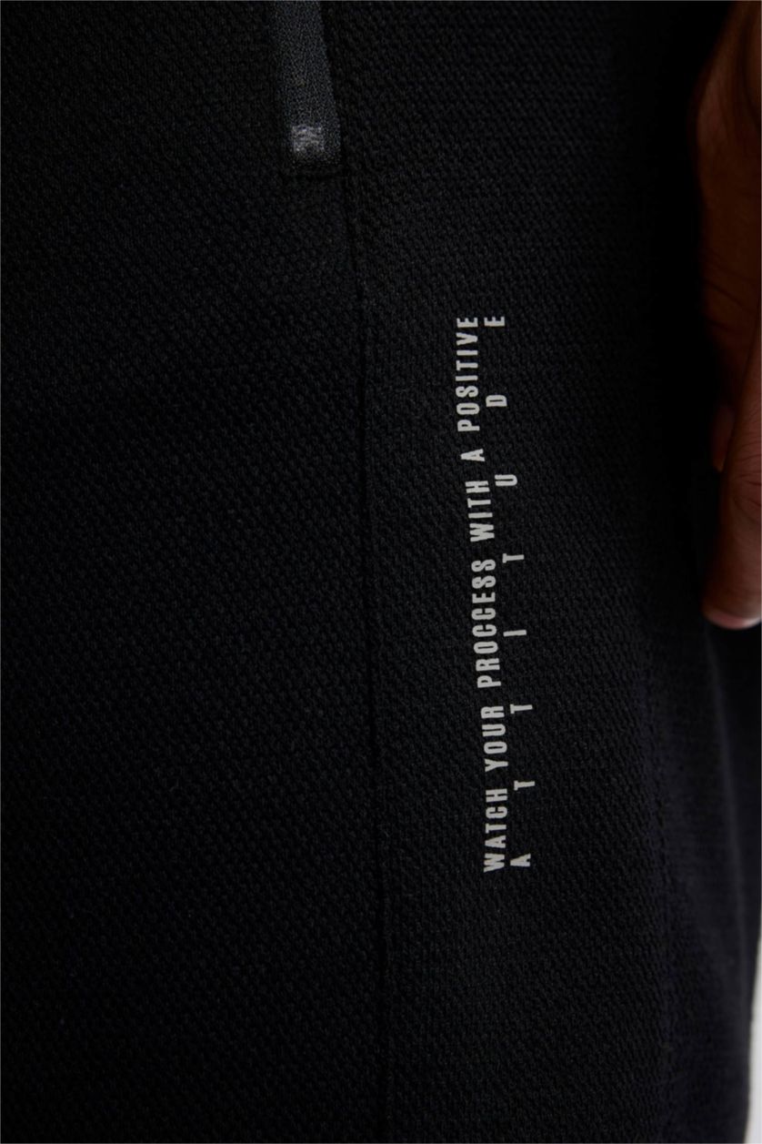 رجالي أسود شورت سليم فيت بجيب مزدوج