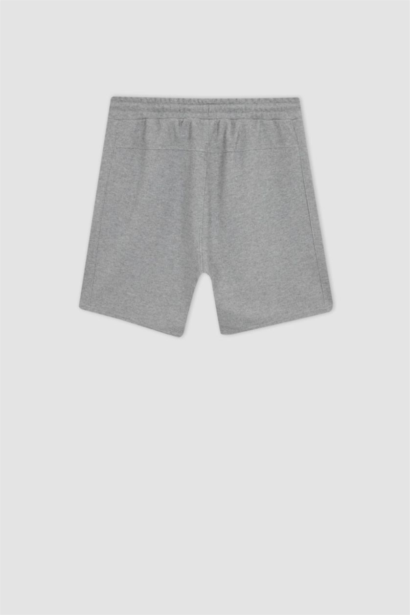 رجالي ميلانج رمادي شورت سليم فيت بجيب مزدوج