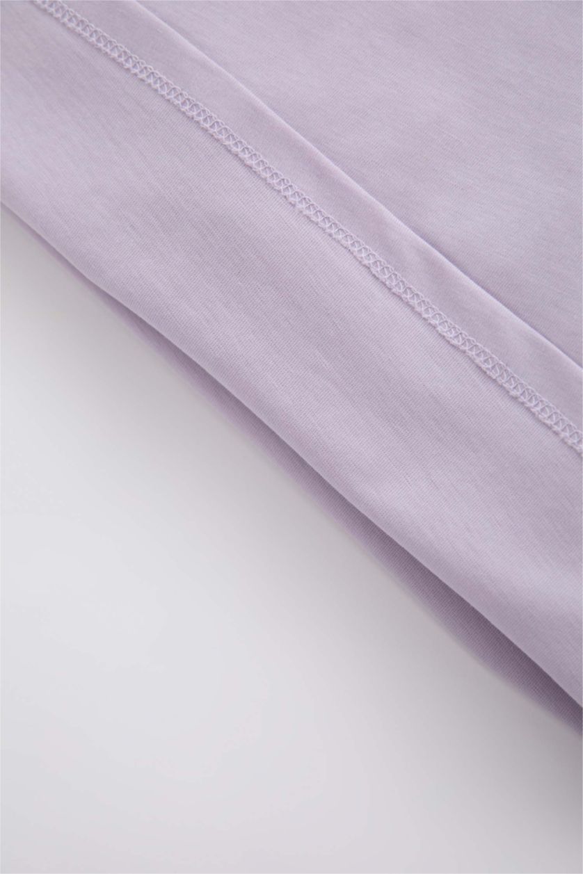 Erkek Bebek Açık Lila Erkek Bebek Kısa Kollu Tişört