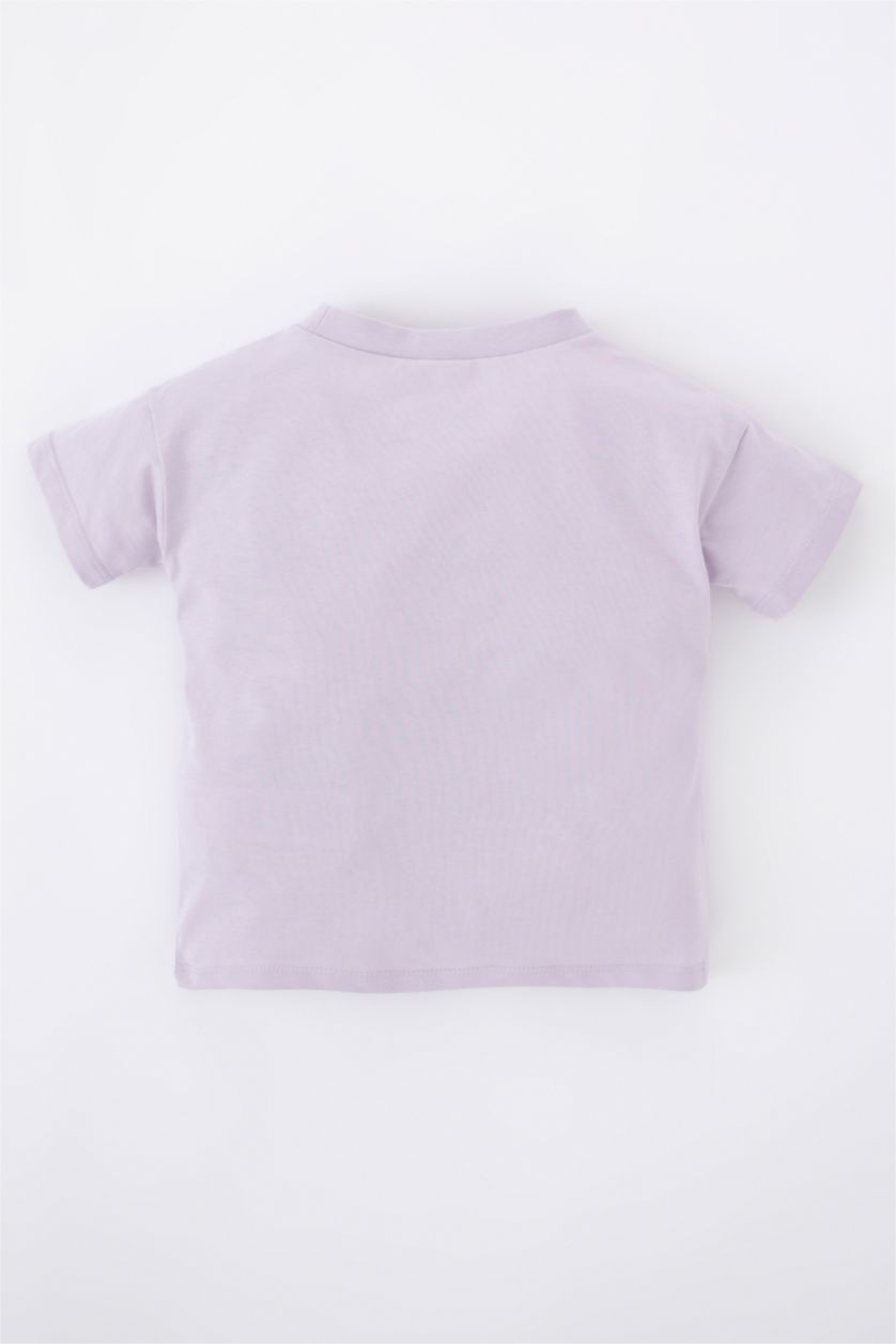 Erkek Bebek Açık Lila Erkek Bebek Kısa Kollu Tişört