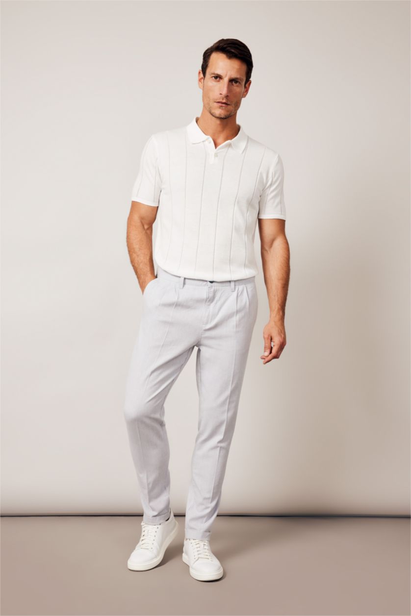 رجالي اوف وايت تي شيرت بولو تريكو مودرن فيت