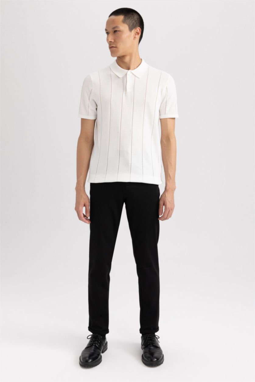 رجالي اوف وايت تي شيرت بولو تريكو مودرن فيت