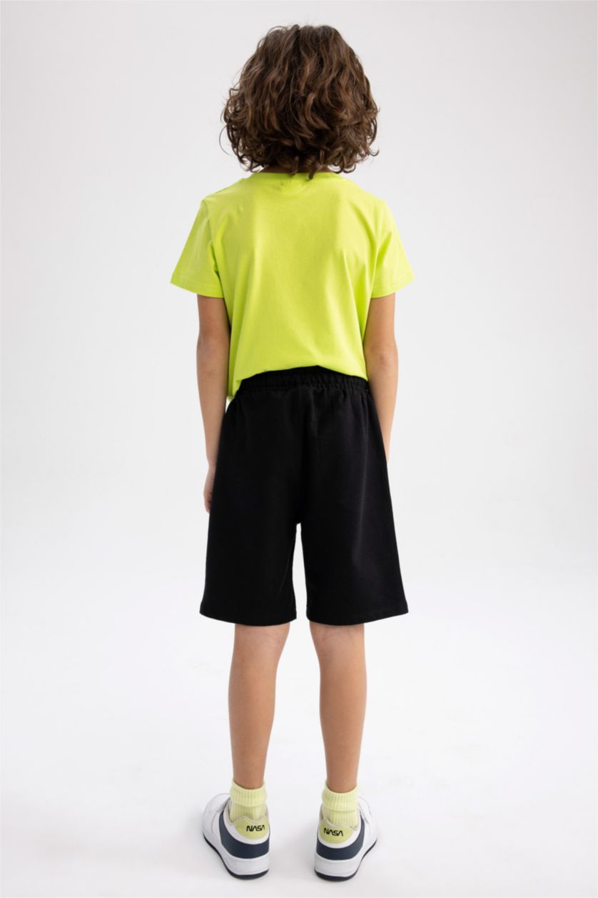 BOYS & TEENS Black Boys Regular Fit Shorts