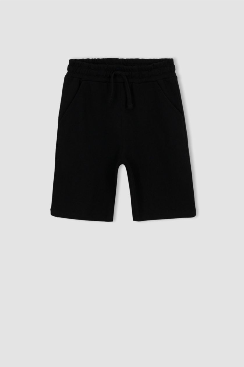 BOYS & TEENS Black Boys Regular Fit Shorts