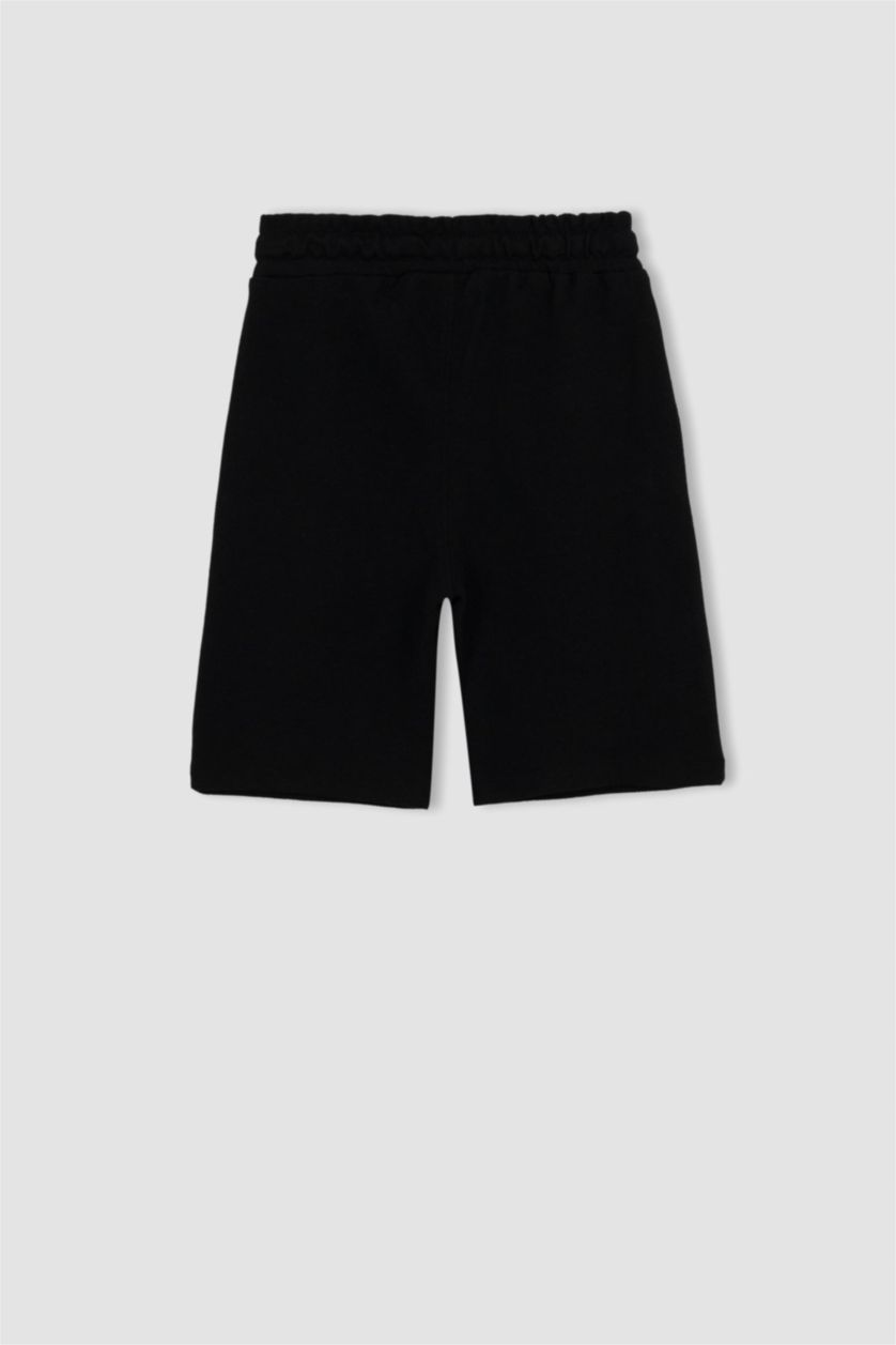 BOYS & TEENS Black Boys Regular Fit Shorts