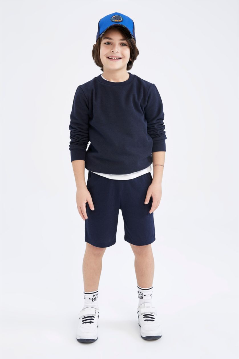 GARÇONS Marin Short Piquer Ourlet régulier