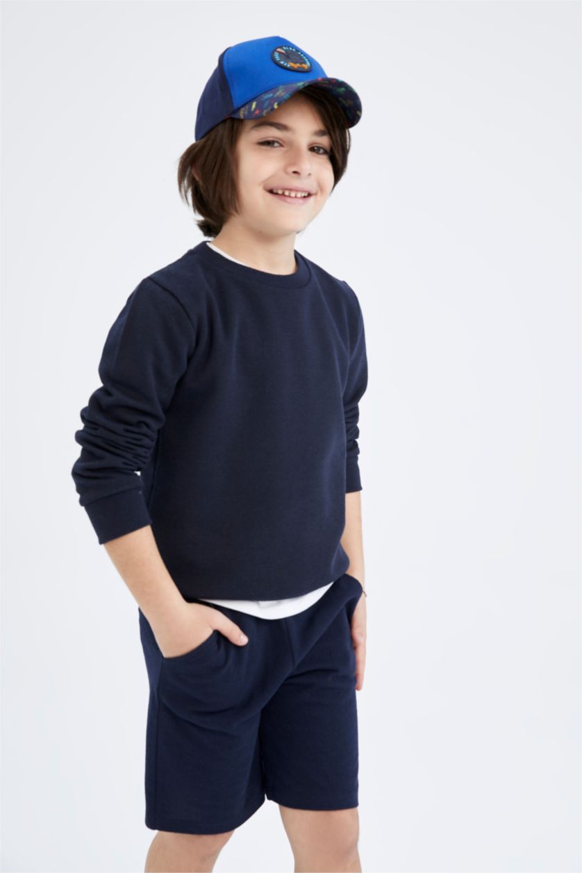 GARÇONS Marin Short Piquer Ourlet régulier