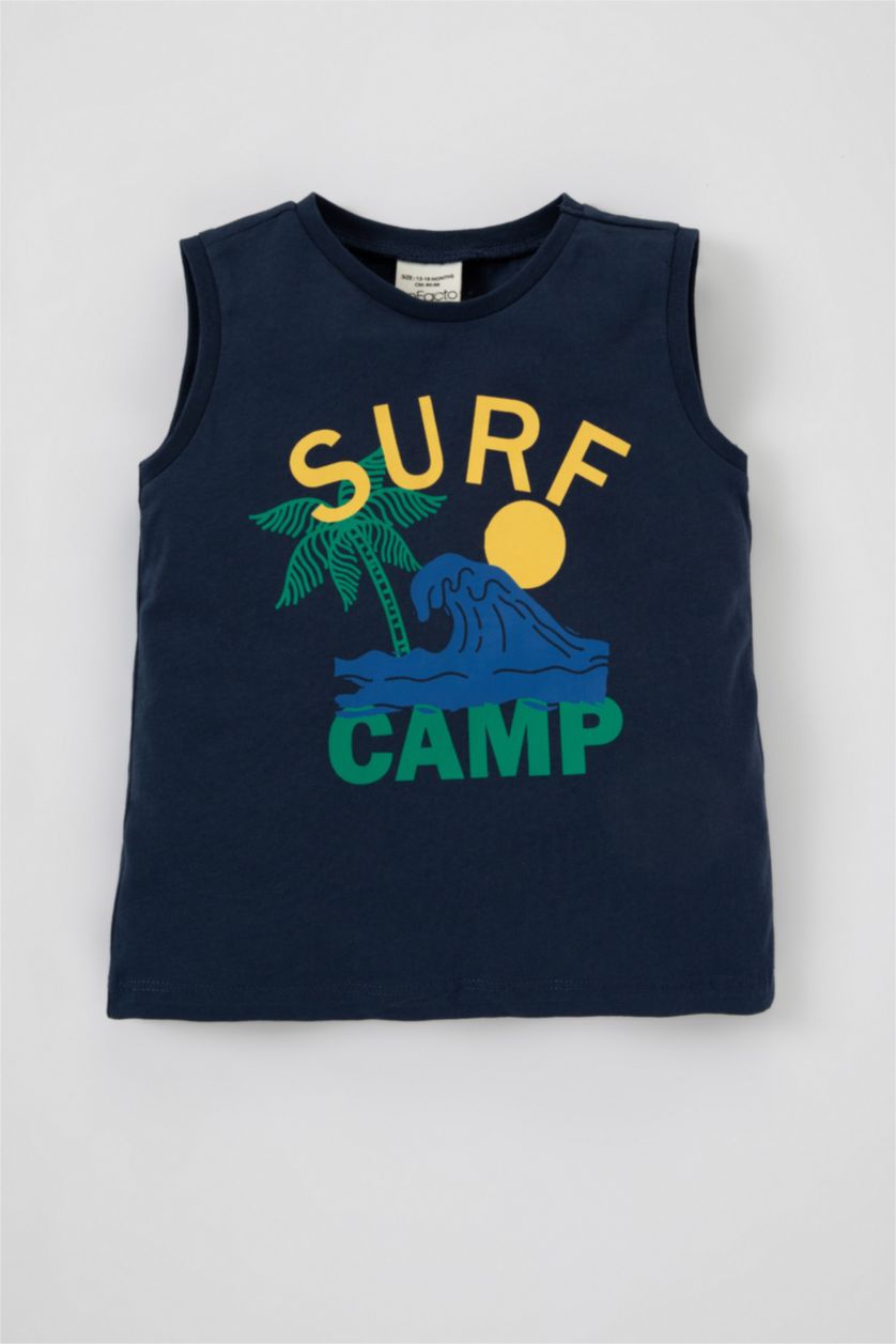 BABY BOY NAVY Baby Boy Printed Singlet