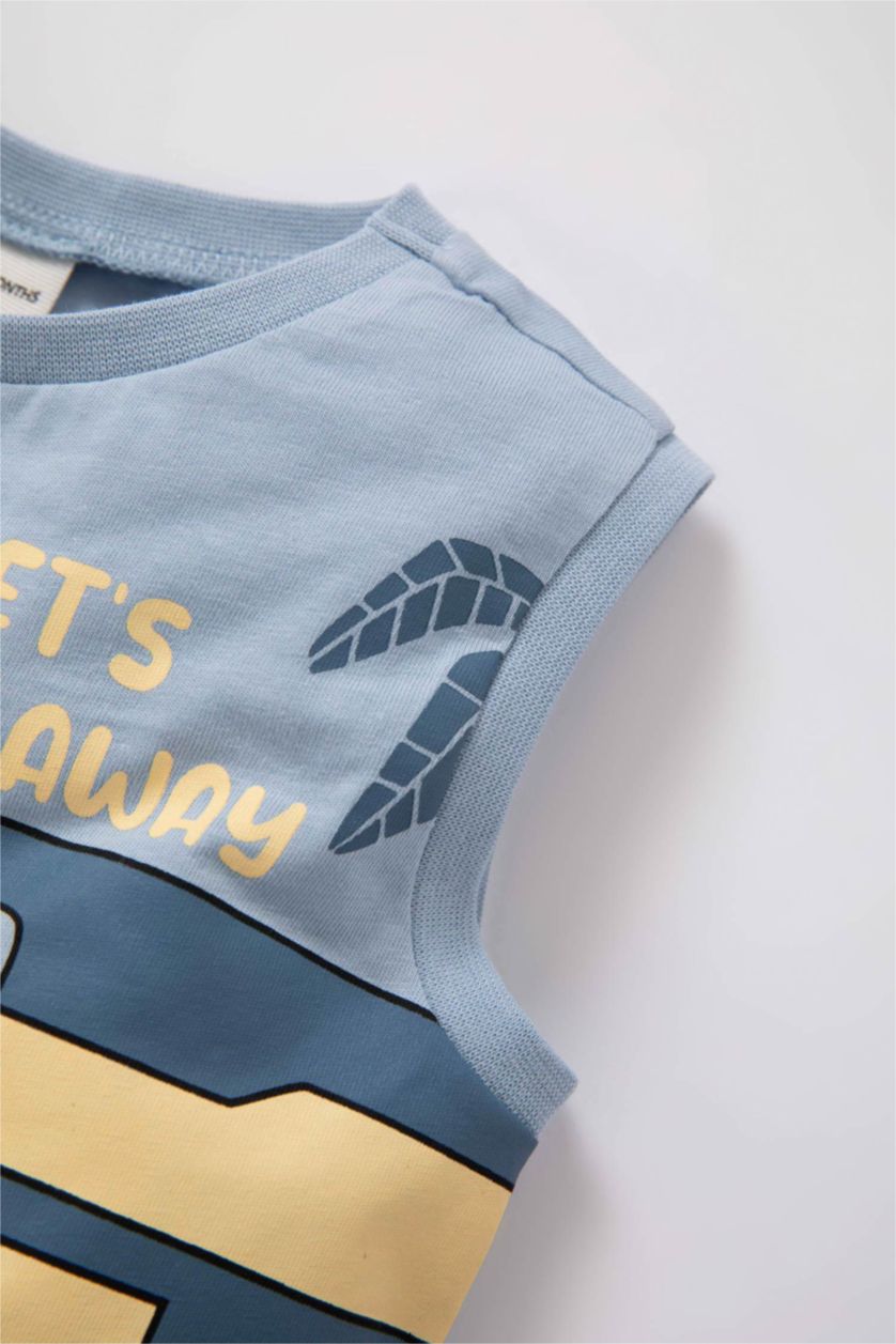 BABY BOY Blue Baby Boy Printed Singlet