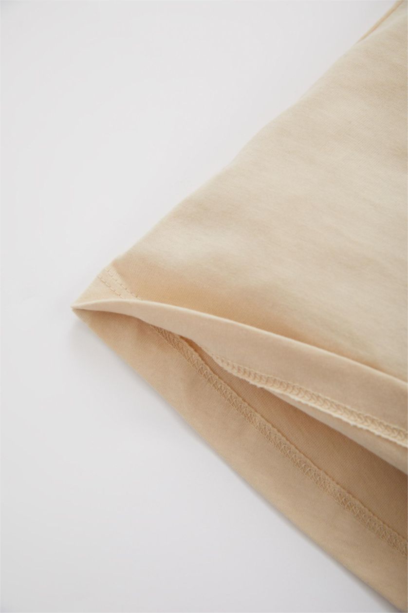 BABY BOY Sand Baby Boy Palm Pattern Short Sleeve T-Shirt