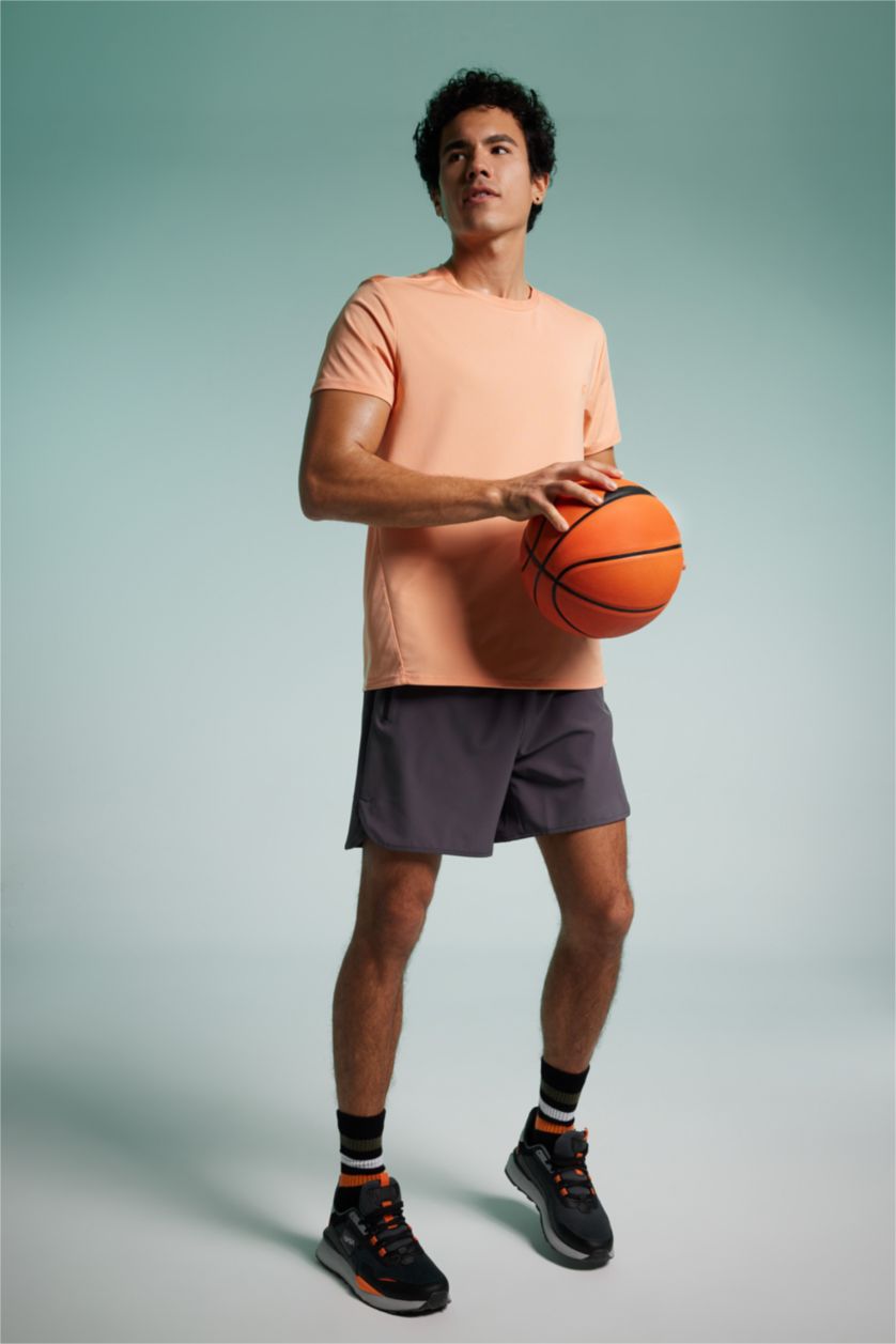 رجال سيموني تي شيرت رياضي قصة عادية بياقة مستديرة