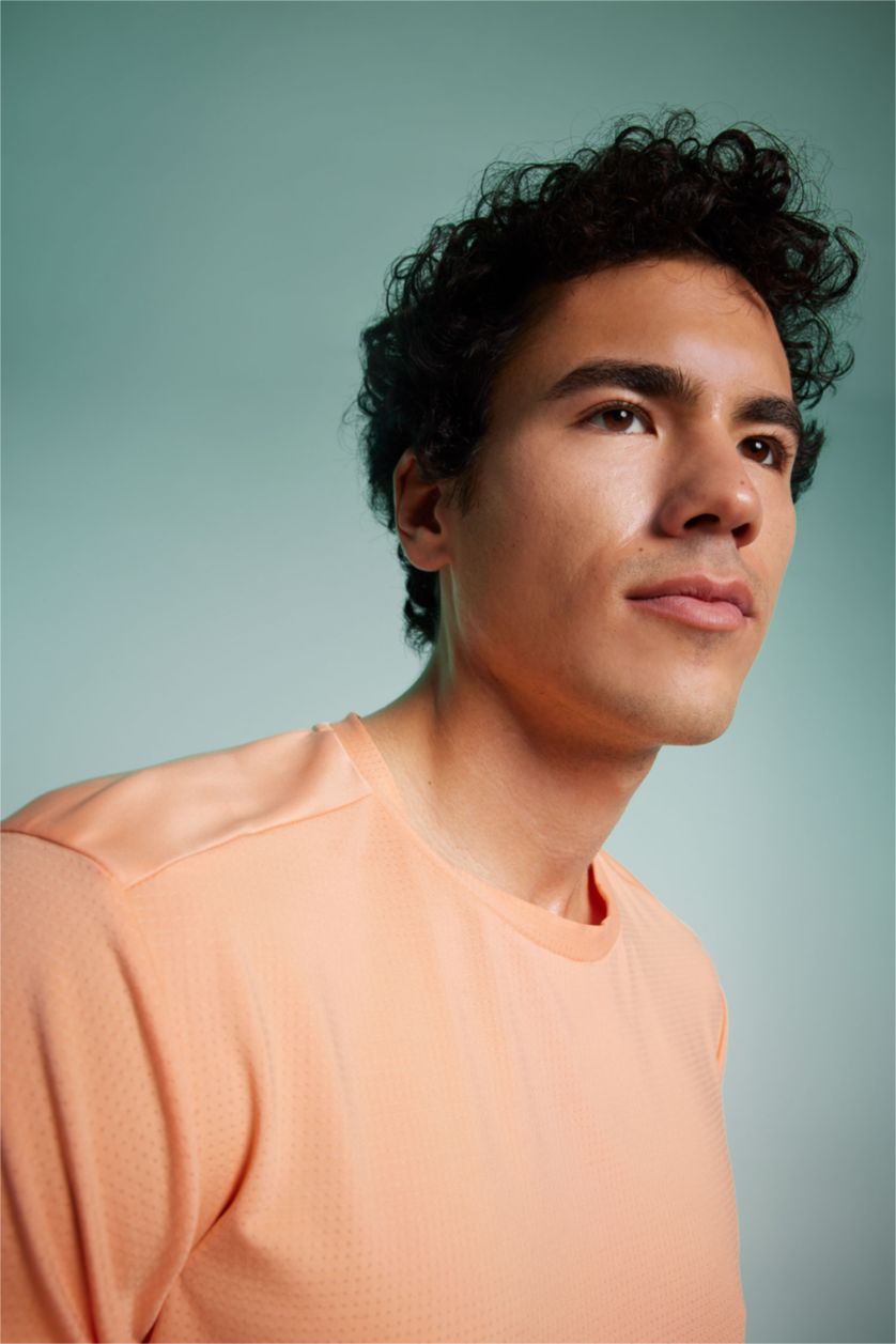 رجال سيموني تي شيرت رياضي قصة عادية بياقة مستديرة