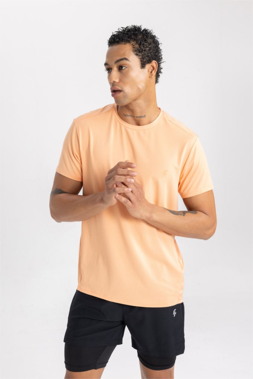 رجال سيموني تي شيرت رياضي قصة عادية بياقة مستديرة