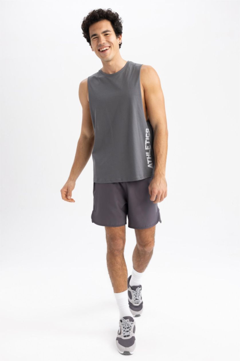MAN Anthracite Standard Fit Sportsman Woven Shorts