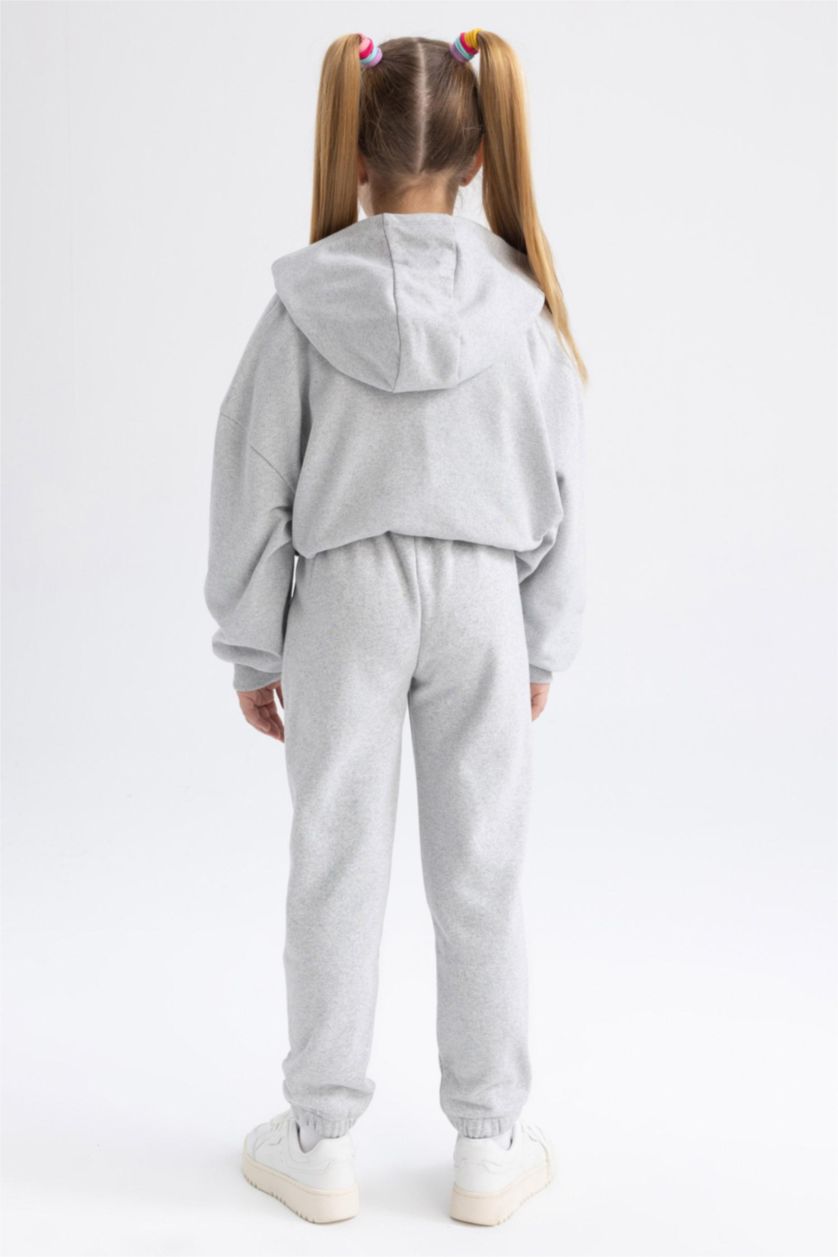GIRLS & TEENS Light Grey Melange Girl Jogger Sweatpants