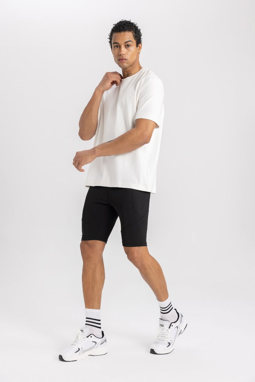 رجالي أسود ليجن رياضي سليم فيت من DeFactoFit