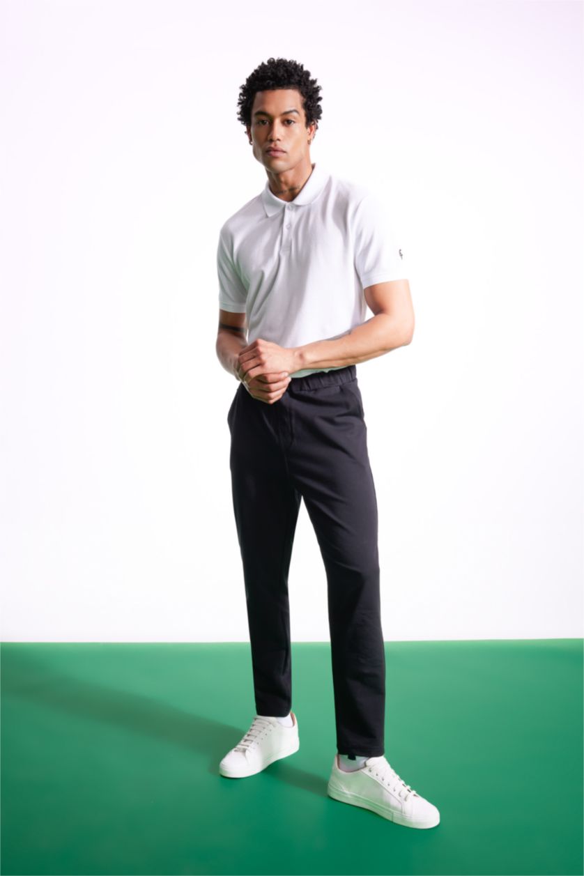 Ерлер қара слим пішімі стандарт етек Джоггер