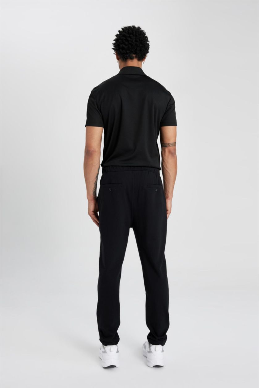 Ерлер қара слим пішімі стандарт етек Джоггер