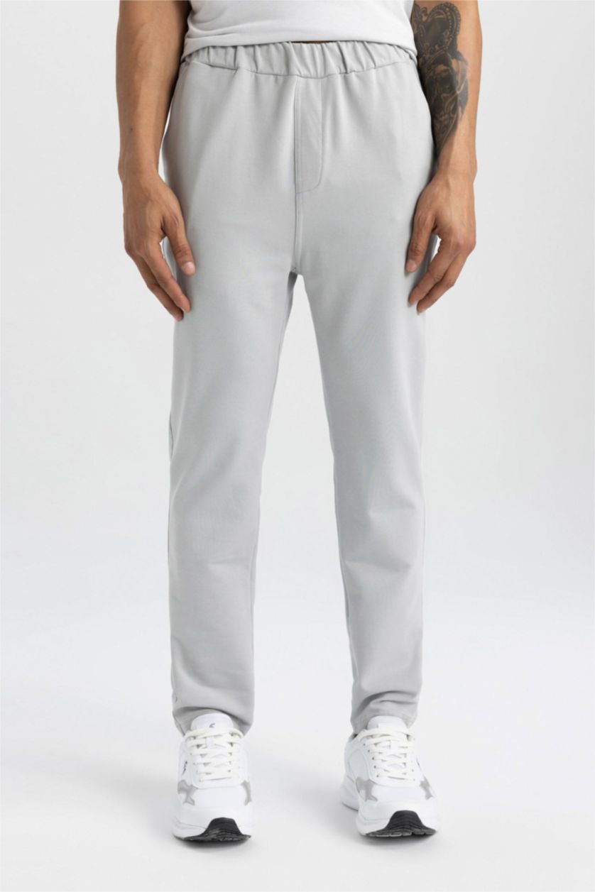 Ерлер Ашық сұр слим пішімі стандарт етек Джоггер