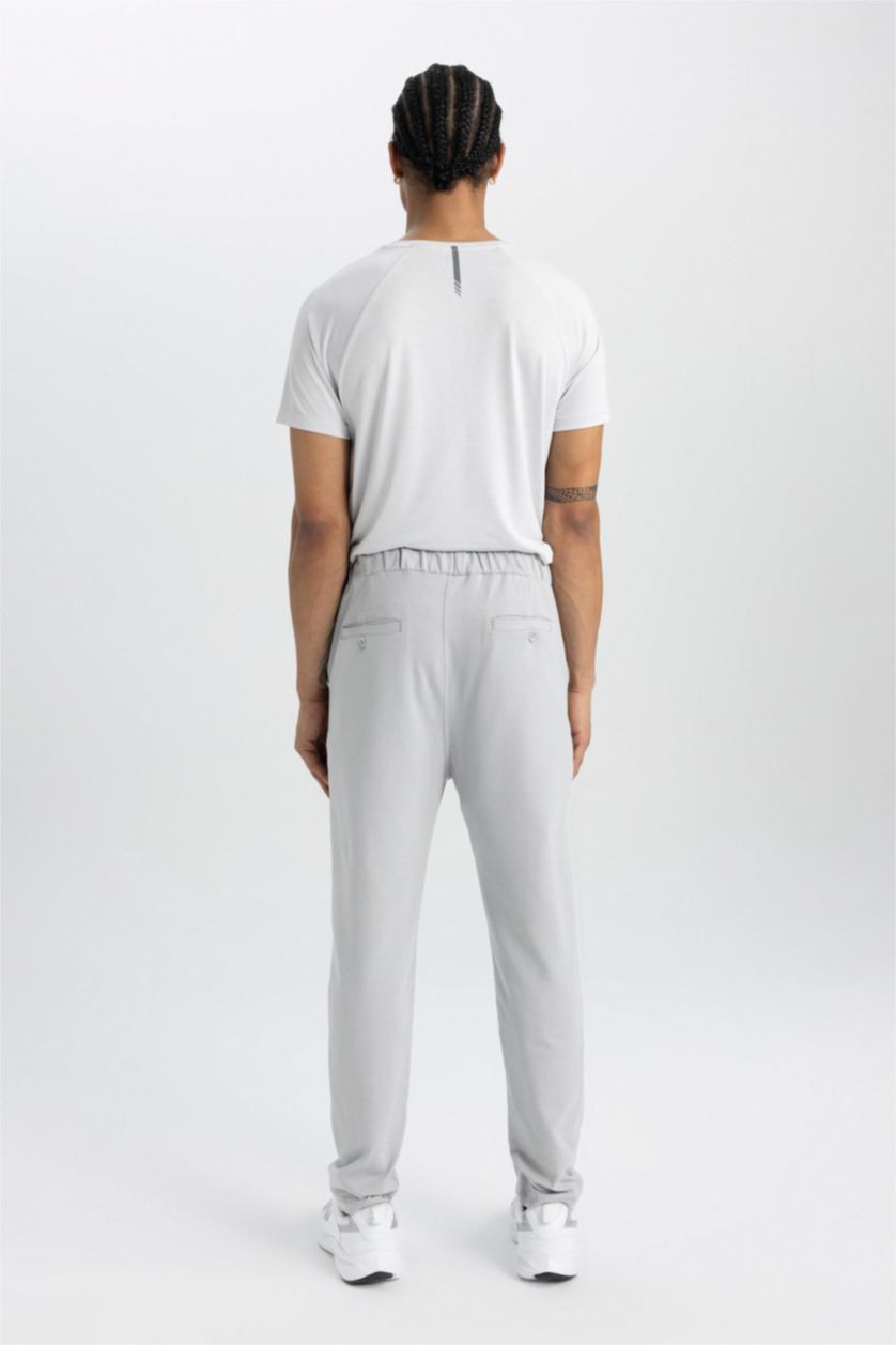 Ерлер Ашық сұр слим пішімі стандарт етек Джоггер