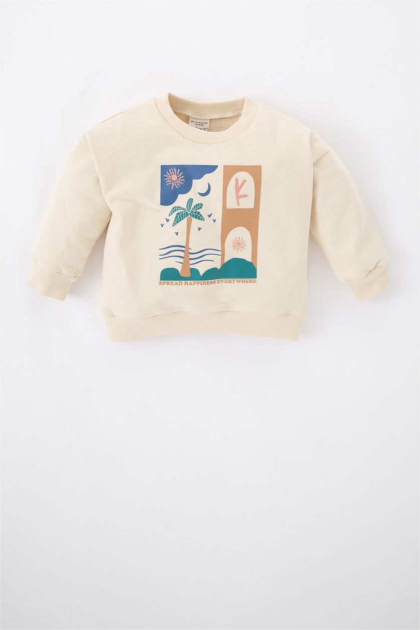 BABY BOY Sand Baby Boy Regular Fit Sweatshirt