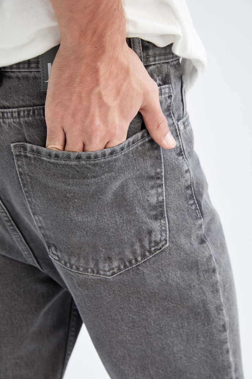 HOMME Gris Pantalon Coupe large