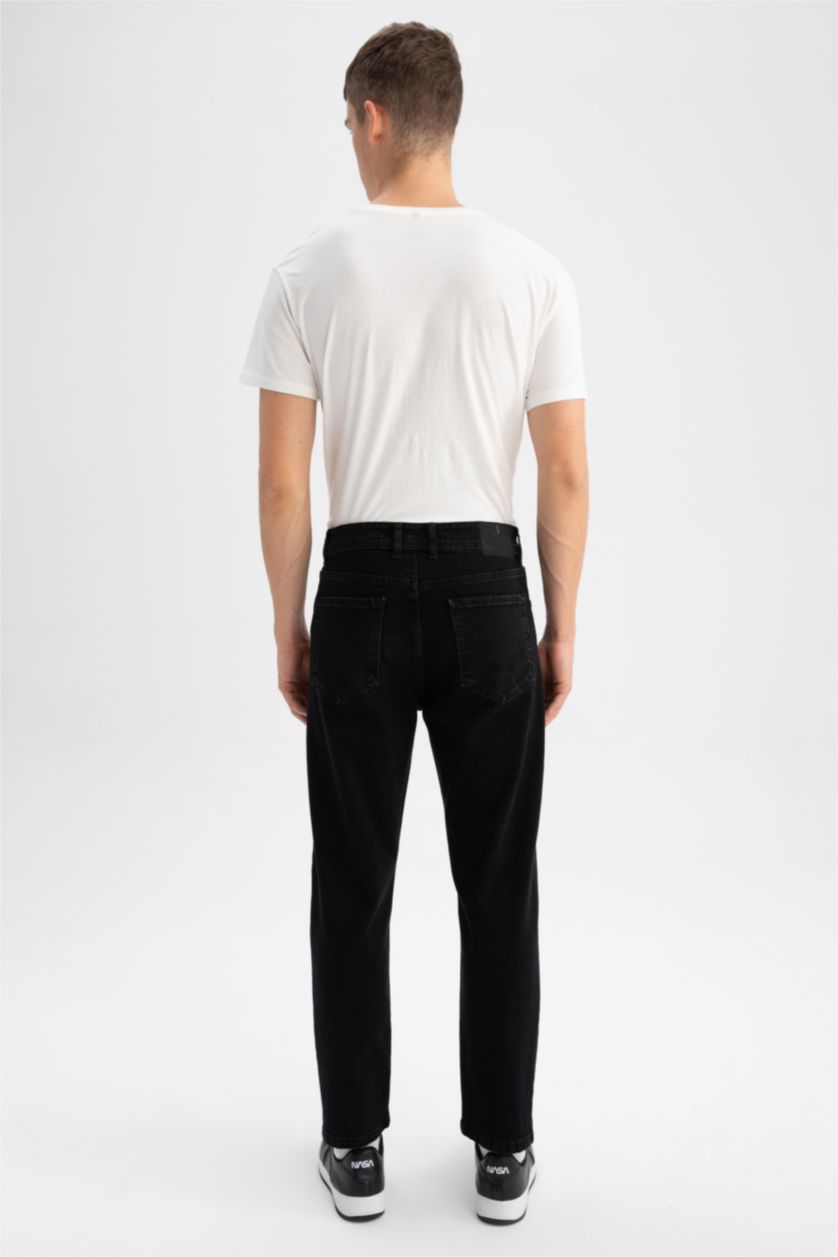 رجال أسود بنطلون جينز سليم فيت من 90's