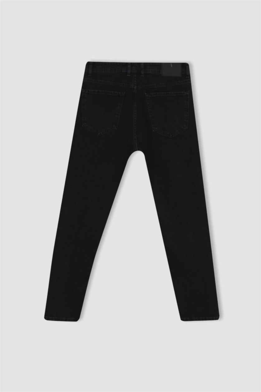 رجال أسود بنطلون جينز سليم فيت من 90's