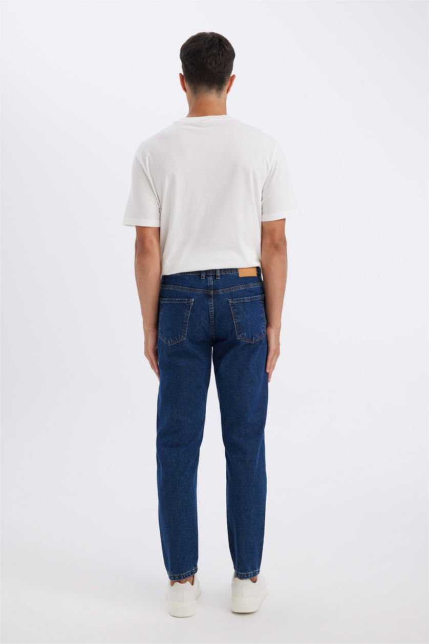 HOMME Bleu Foncé Pantalon Coupe fuselée régulière