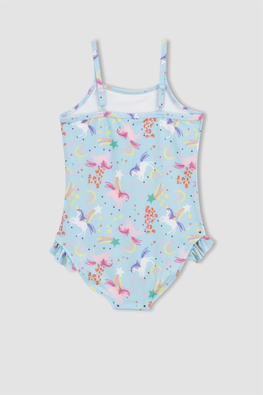 بنات أزرق مايوه سباحة بناتي