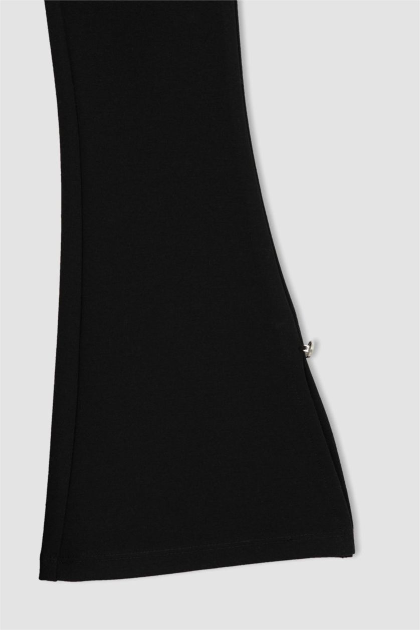 FILLES Noir Pantalon Évasé Pour Fille