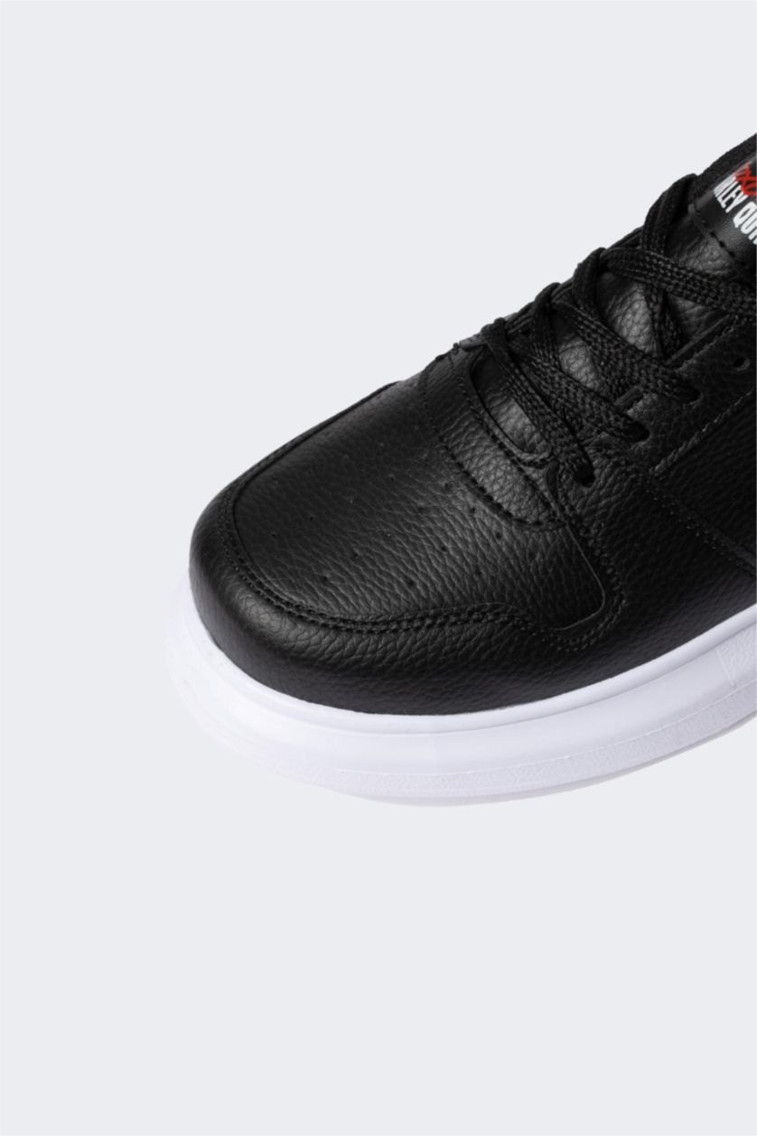 Женщины Черный Кроссовки Harley Quinn на высокой подошве из искусственной кожи