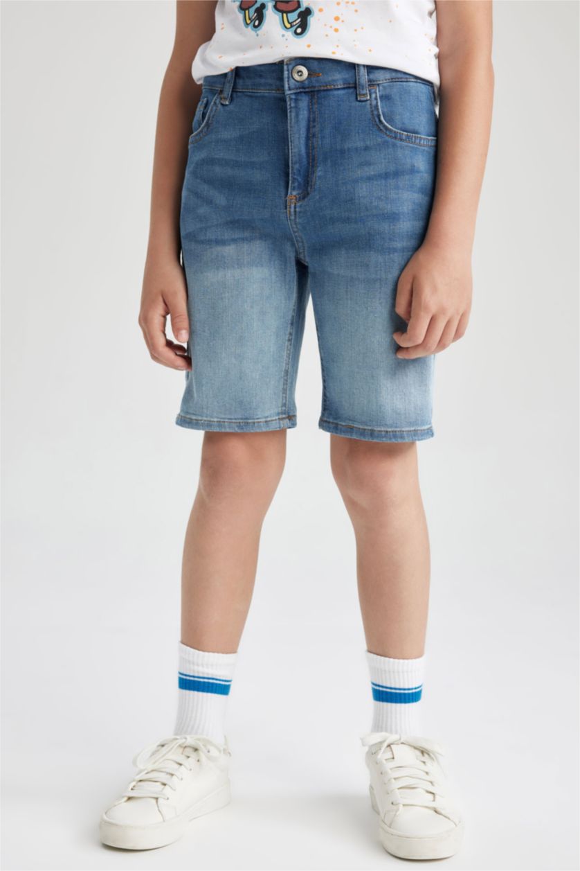 BOYS & TEENS Dark Blue Boy Jean Shorts
