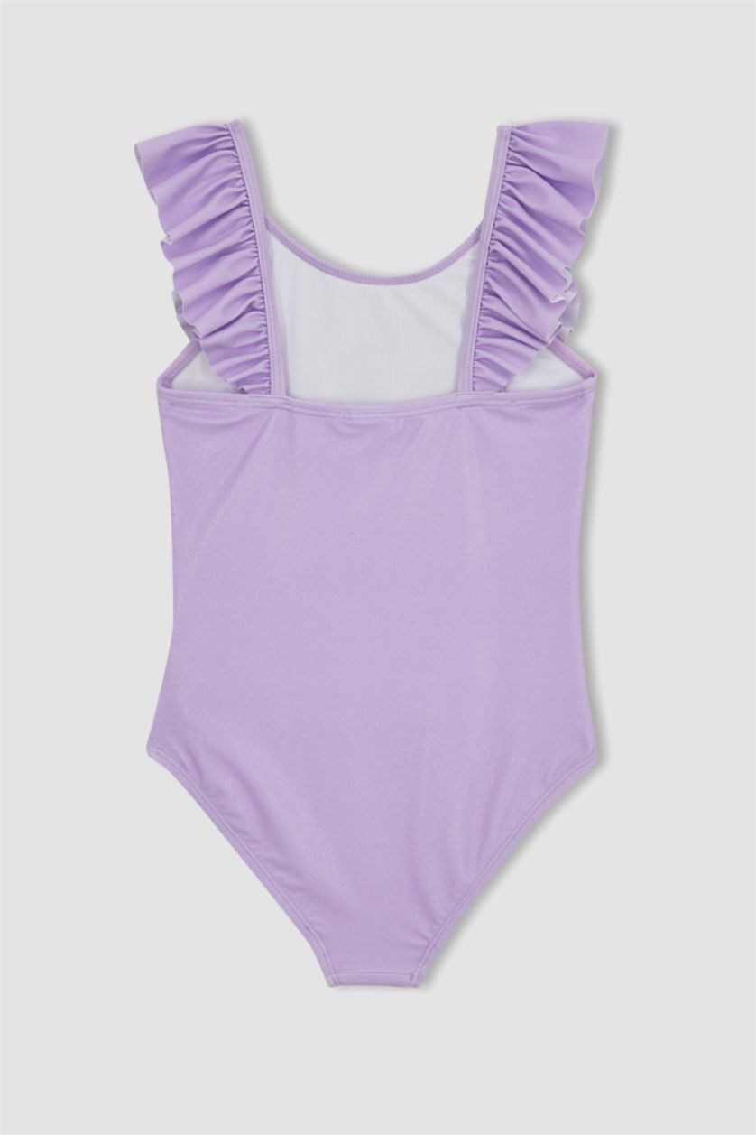 بنات أرجواني مايوه بحر فروزن بناتي بقصة عادية