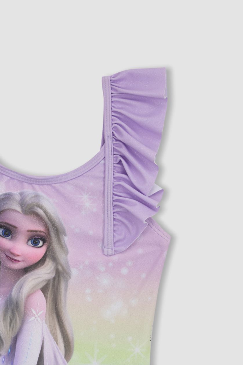 بنات أرجواني مايوه بحر فروزن بناتي بقصة عادية