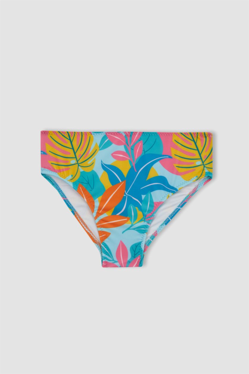 Kız Çocuk - Genç Kız Turkuaz Kız Çocuk Desenli Bikini Takımı