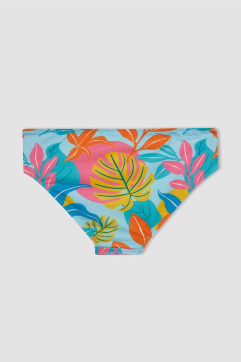 Kız Çocuk - Genç Kız Turkuaz Kız Çocuk Desenli Bikini Takımı