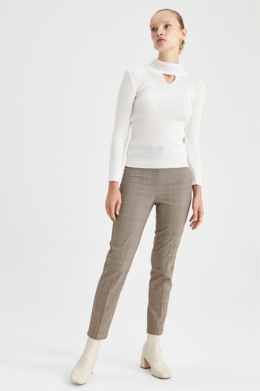 WOMAN Ecru Slim Fit Pullover