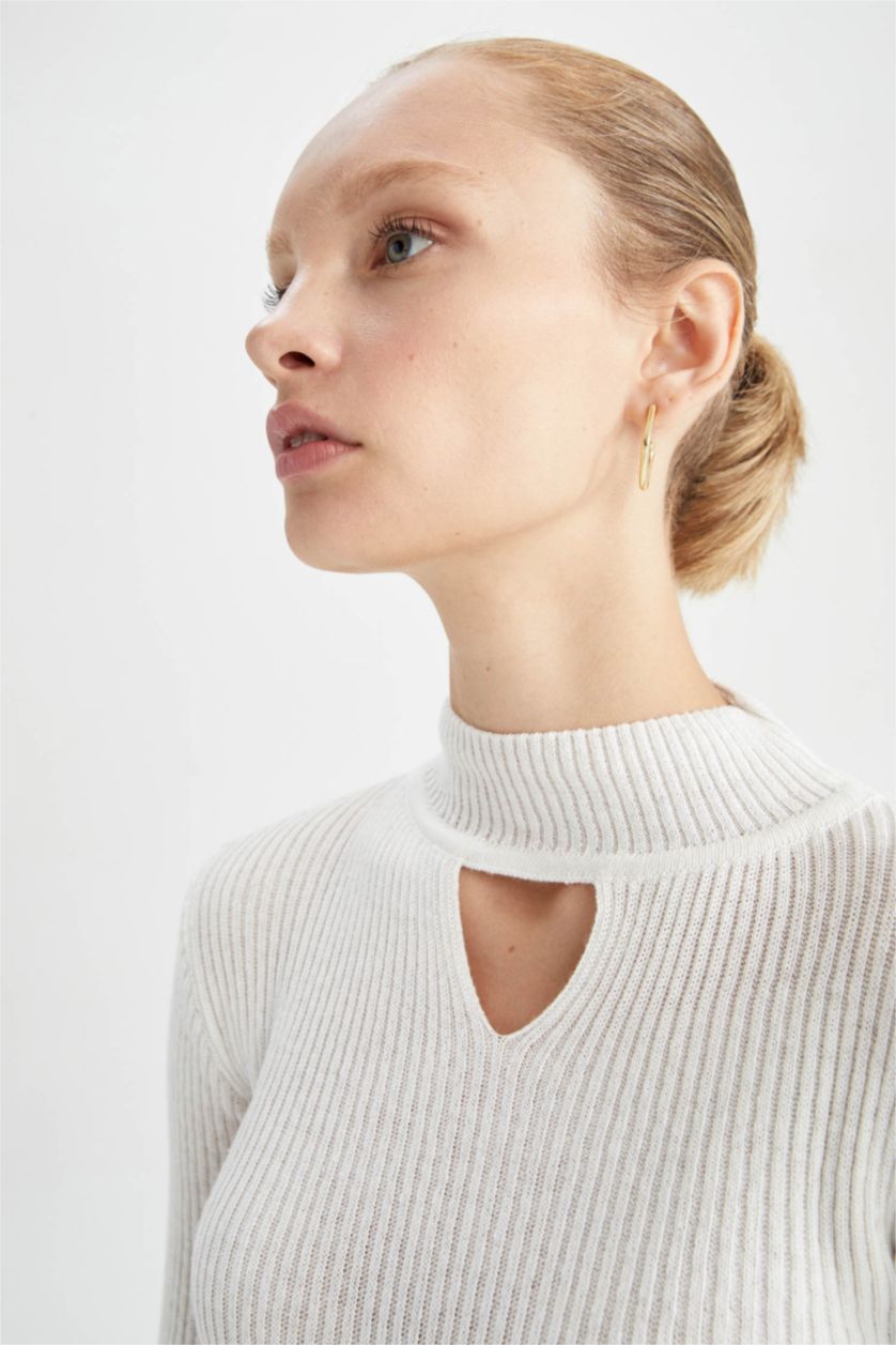 WOMAN Ecru Slim Fit Pullover